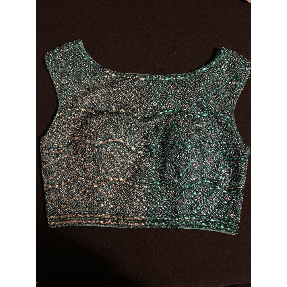 Vintage Hand Beaded Top 6 Sequin Gatsby Glam Mardi Gras Cosplay Costume D 29